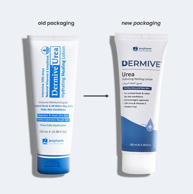 Dermive Urea Hydrating Healing Lotion, For Cracked Heels & Dry, Itchy & Flaky Skin Conditions, - Image 2