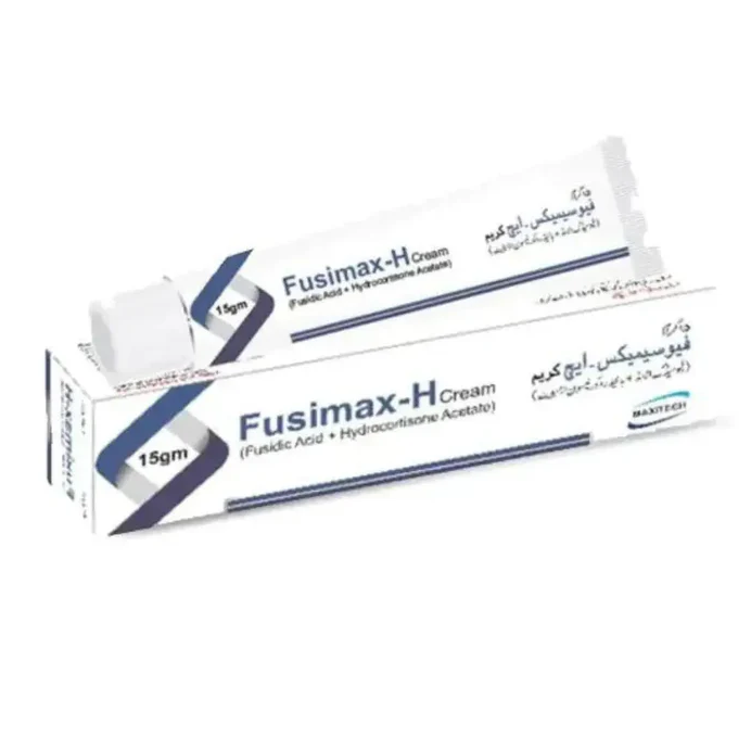 Fusimax-H Cream (Fusidic Acid 2% + Hydrocortisone Acetate 1%) 15g - Antibacterial & Anti-inflammatory Skin Cream