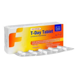 T-Day Tablets 5mg Levocetirizine 10 Tab per strip